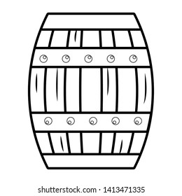 Isolated wood barrel design vector illustration