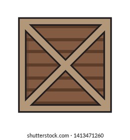 Isolated wood box design vector illustration