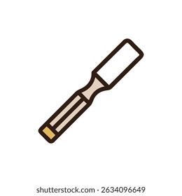 Isolated wood chisel illustration on White Background stock image