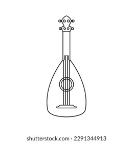 Isolated wooden banjo musical instrument icon Flat design Vector