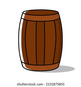 Isolated wooden beer barrel icon Vector illustration