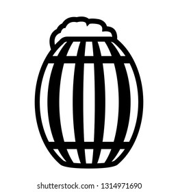 Isolated wooden beer barrel. Vector illustration design