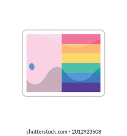 Isolated wooden closet with lgbt colors Vector