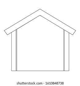 Isolated wooden manger hut - Vector illustration design