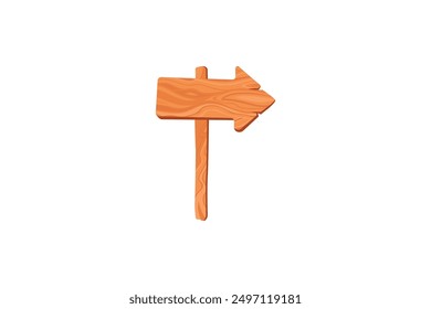 isolated wooden signboards signpost with wooden plates on posts with directions and engraving rusting design text illustration editable background vector