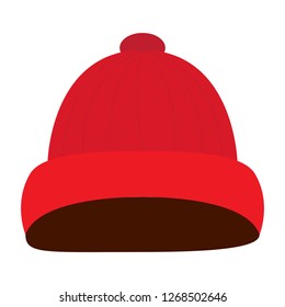 Isolated wool hat. Winter clothes. Vector illustration design
