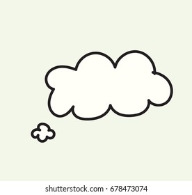 Isolated Word Ballon. Flat Design. 