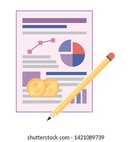 Isolated Workflow and infographic design