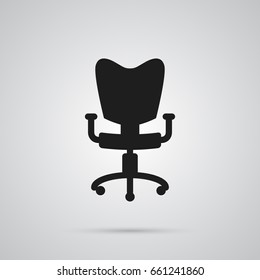Isolated Workplace Icon Symbol On Clean Background. Vector Office Chair Element In Trendy Style.