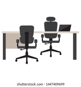 Isolated workstation image on a white background - Vector
