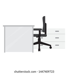 Isolated workstation image on a white background - Vector