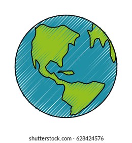 Isolated world earth