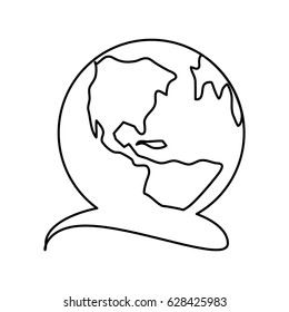 Isolated world earth