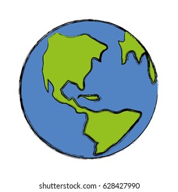 Isolated world earth