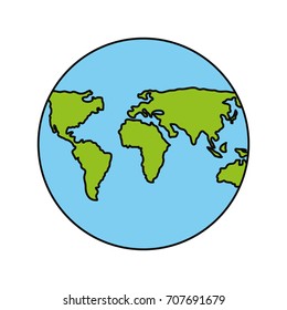 Isolated world earth