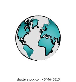 Isolated world earth icon vector illustration graphic design