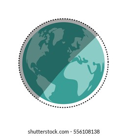 Isolated world earth icon vector illustration graphic design