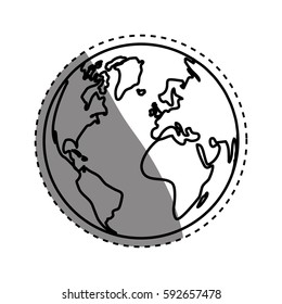 Isolated world earth icon vector illustration graphic design