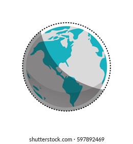 Isolated world earth icon vector illustration graphic design