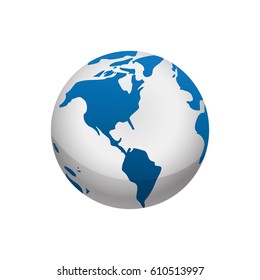 Isolated world earth icon vector illustration graphic design