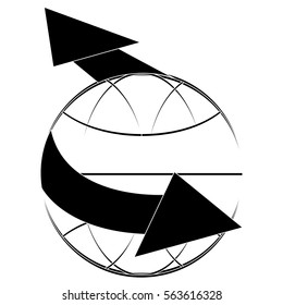 Isolated world icon on a white background, Vector illustration