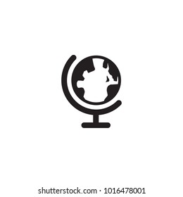 Isolated world icon symbol on clean background. Vector globe element in trendy style.