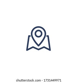 Icono de Mapa Mundial Aislado, Pictograma plano vectorial de cartografía, Ilustración