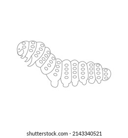 Isolated worm draw animated animals jungle vector illustration