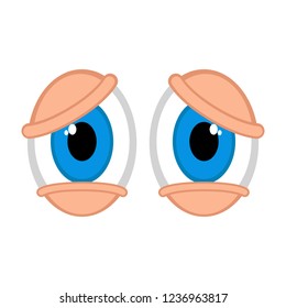 Isolated worried eyes image. Vector illustration design