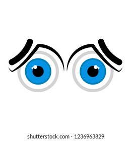 Isolated worried eyes image. Vector illustration design