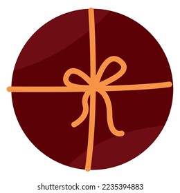 Isolated wrapped christmas ball icon Vector