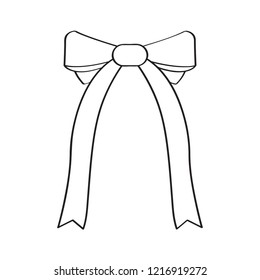 Isolated wrapped ribbon icon. Vector illustration design