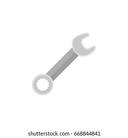 Isolated Wrench Flat Icon. Spanner Vector Element Can Be Used For Wrench, Spanner, Key Design Concept.