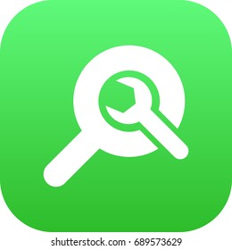 Isolated Wrench Icon Symbol On Clean Background. Vector Search  Element In Trendy Style.