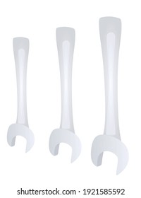 Isolated wrench keys set. vector illustration