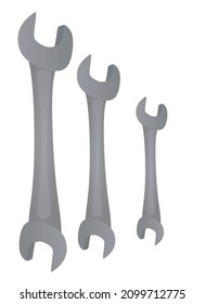 Isolated wrench keys set. vector illustration