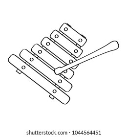 Isolated xylophone icon. Musical instrument
