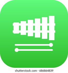 Isolated Xylophone Icon Symbol On Clean Background. Vector Percussion Element In Trendy Style.