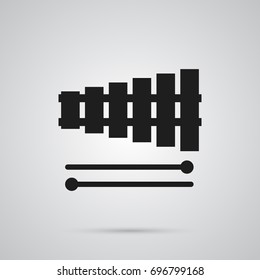 Isolated Xylophone Icon Symbol On Clean Background. Vector Percussion Element In Trendy Style.