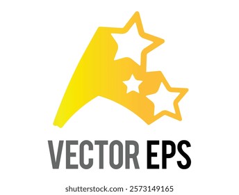 The isolated Y2K gradient yellow vintage star icon 