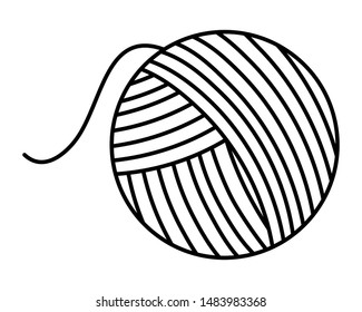 Isolated yarn ball vector design