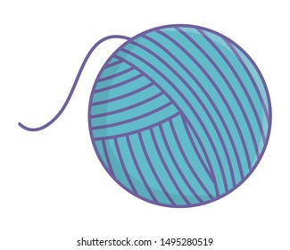 Isolated yarn ball vector design