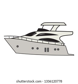 Isolated yatch cartoon image. Vector illustration design