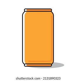 Isolated yellow beer can icon Vector illustration