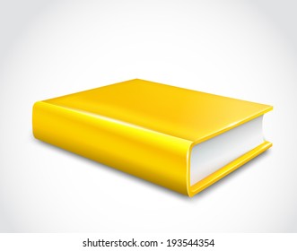 Isolated yellow book. Vector