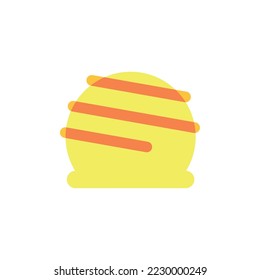 Isolated yellow chocolate gum candy sheer flat icon Vector illustration