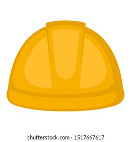 Isolated yellow construction helmet on a white background - Vector