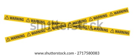 Isolated yellow crossing warning tape illustration symbolizing restriction danger prohibition no entry safety barrier graphic element for signage security alerts purposes.