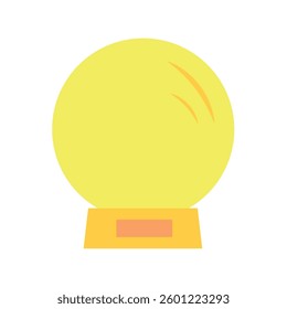 Isolated yellow crystal ball magic icon