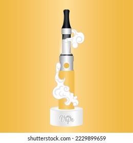 Isolated yellow electronic cigarette icon Vector illustration